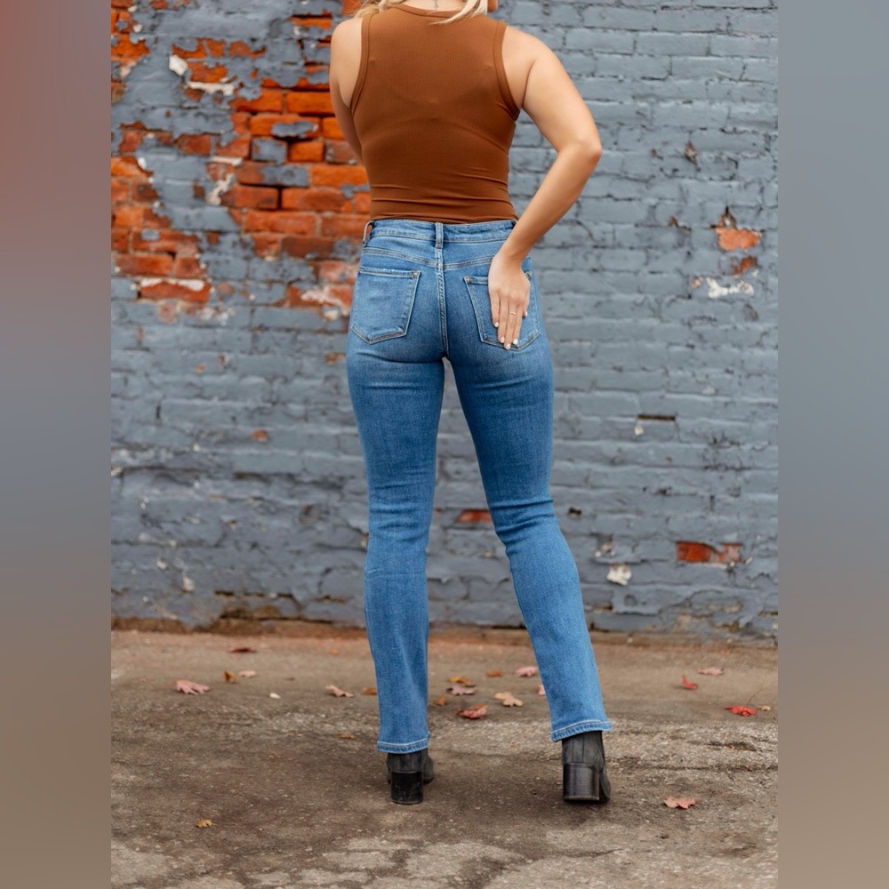 High Rise Bootcut Denim Jeans - Picture 3 of 3